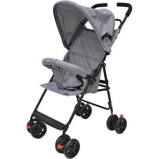 Ultra Lightweight Grey Stroller with Compact Umbrella Fold - Mega Cart