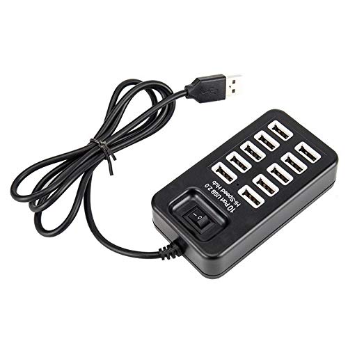 Universal 10 Port USB Hub 2.0 High Speed Hub Charger - Mega Cart