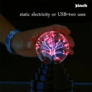 USB Plasma Crystal Ball Night Light - Touch & Sound Activated - Mega Cart