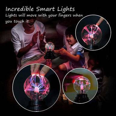 USB Plasma Crystal Ball Night Light - Touch & Sound Activated - Mega Cart