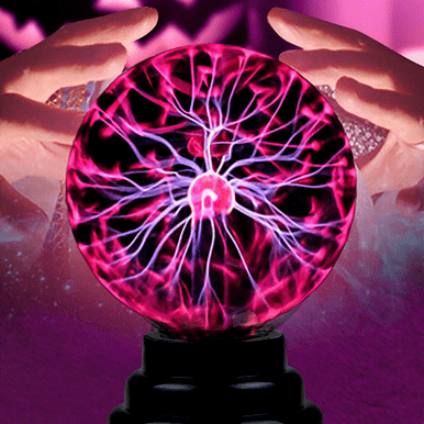 USB Plasma Crystal Ball Night Light - Touch & Sound Activated - Mega Cart
