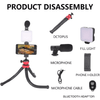 Video Making Tripod Fill Light with Microphone - Mega Cart