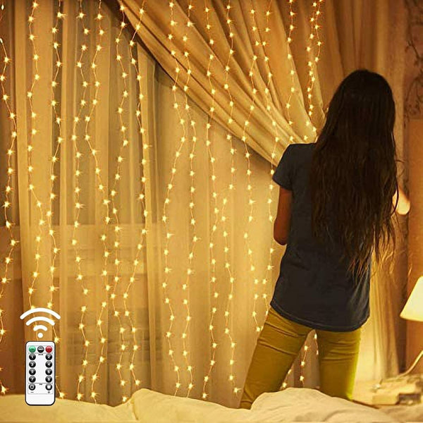 Warm White Curtain Lights 2x3m - Mega Cart