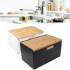 Wooden Bread Box With Canisters - Mega Cart
