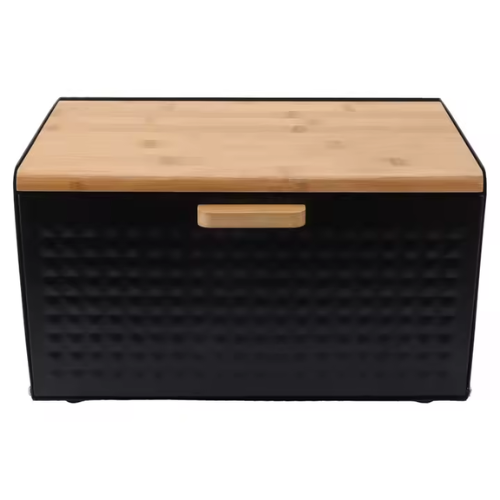 Wooden Bread Box With Canisters - Mega Cart