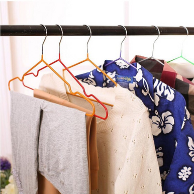 10-Piece Non-Slip Rubber-Coated Metal Hangers - Space-Saving - Mega Cart