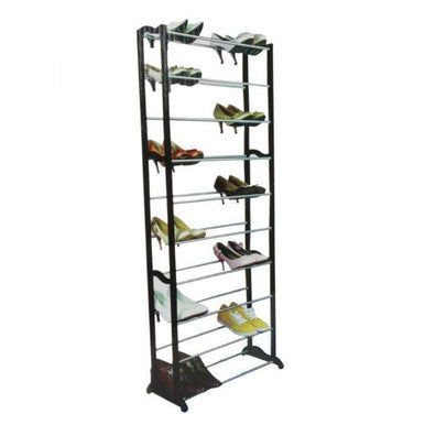 10 Tier Shoe Rack - Organise 30 Pairs, Lightweight & Portable - Mega Cart