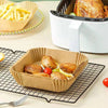 100 Piece Non-Stick Air Fryer Liners - Oilproof & Waterproof - Mega Cart