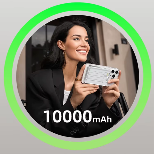 10000mAh Power Bank With Magnetic Phone Holder - Mega Cart