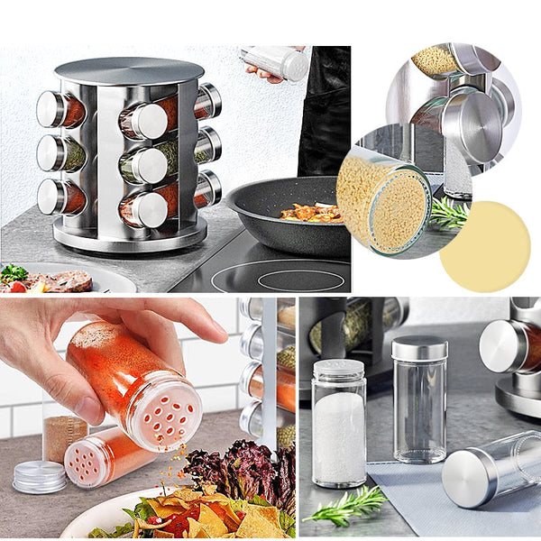 12 Jar Rotating Spice Carousel