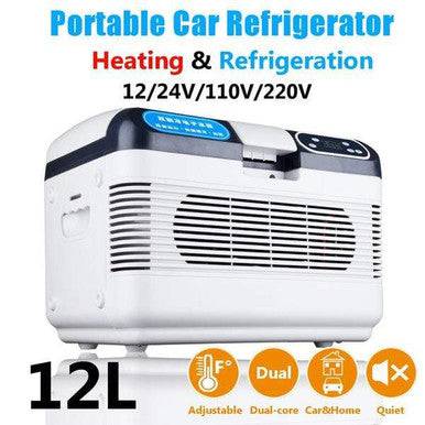 12L Portable Dual-Function Hot and Cold Travel Refrigerator - Mega Cart