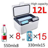 12L Portable Dual-Function Hot and Cold Travel Refrigerator - Mega Cart