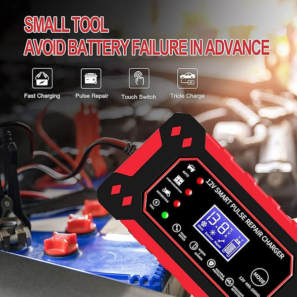 12V 6A Lead Acid Battery Charger with Pulse Repair - Mega Cart