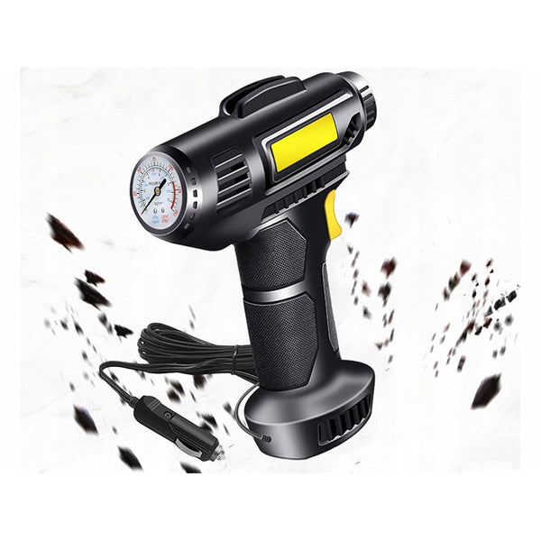 12V Tyre Inflator with Built-in Pressure Gauge - Mega Cart
