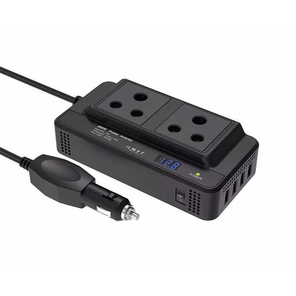 Car Power Inverter 12V to 220V with 4 USB Ports