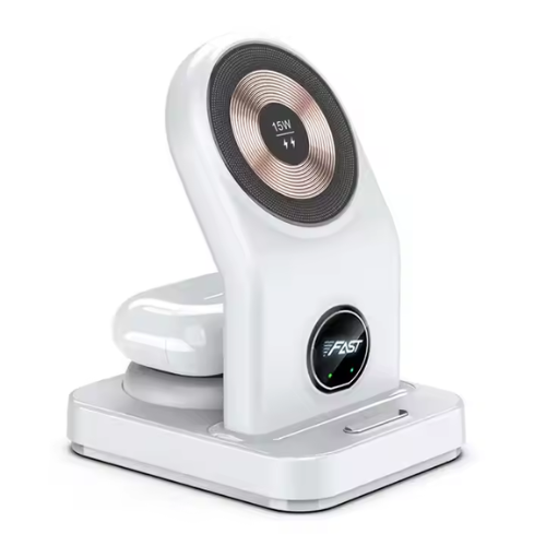 15W 3 In 1 Wireless Desk Charger - Mega Cart