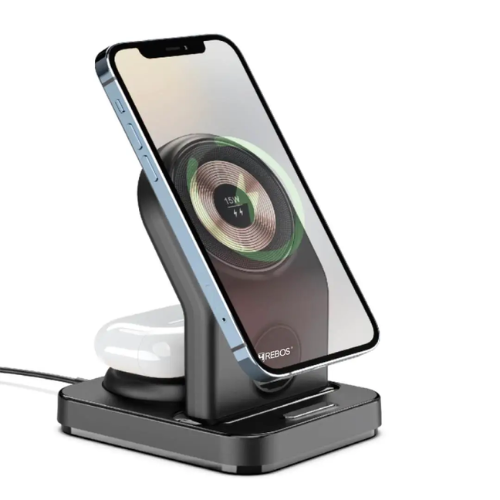 15W 3 In 1 Wireless Desk Charger - Mega Cart