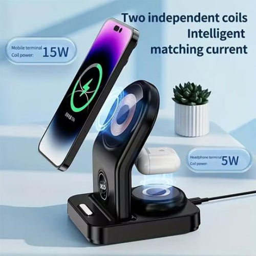15W 3 In 1 Wireless Desk Charger - Mega Cart