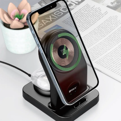 15W 3 In 1 Wireless Desk Charger - Mega Cart