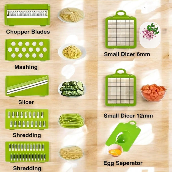 16 Piece Vegetable Chopper Set - Mega Cart