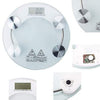 180KG Round Glass Digital Bathroom Scale with LCD Display - Mega Cart