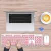 2.4G Wireless Keyboard and Mouse Combo - Ergonomic, Quiet, Retro - Mega Cart