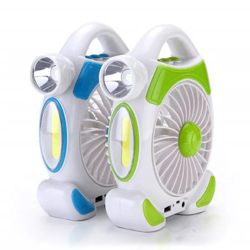2 in 1 Rechargeable Desktop Fan With Light - Mega Cart