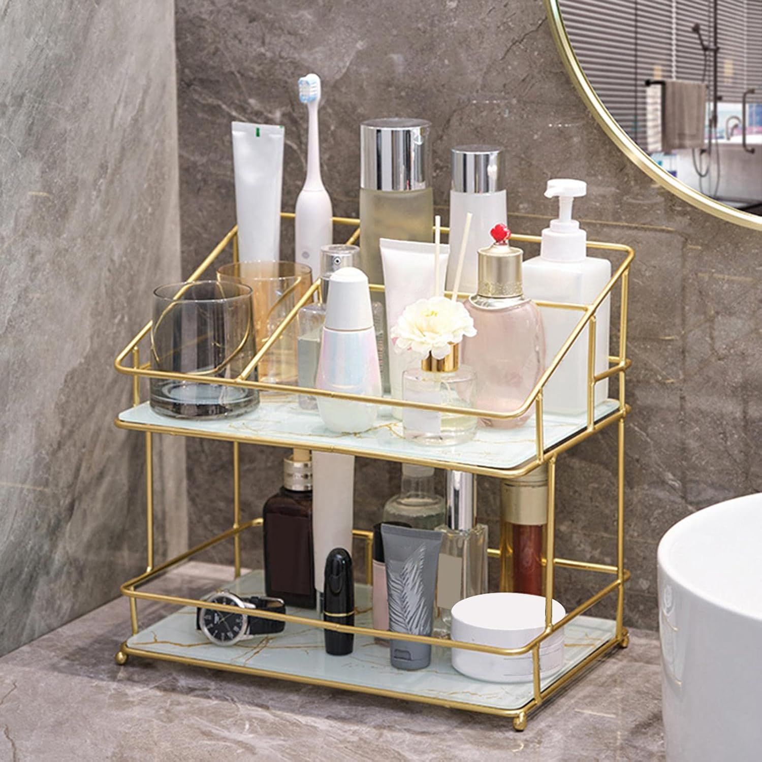 Tilte Rack 2-Tier Bathroom Organizer Rack – Prime Pick