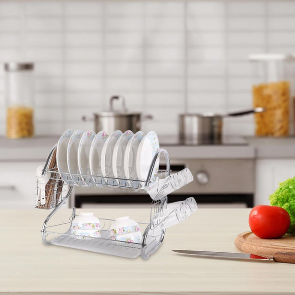 2 Tier Dish Drainer Rack - Mega Cart