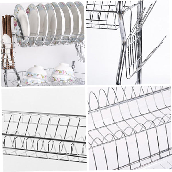 2 Tier Dish Drainer Rack - Mega Cart