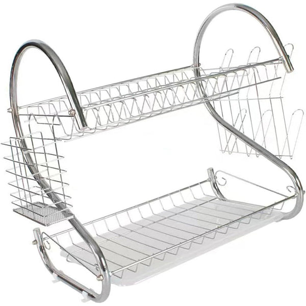 2 Tier Dish Drainer Rack - Mega Cart