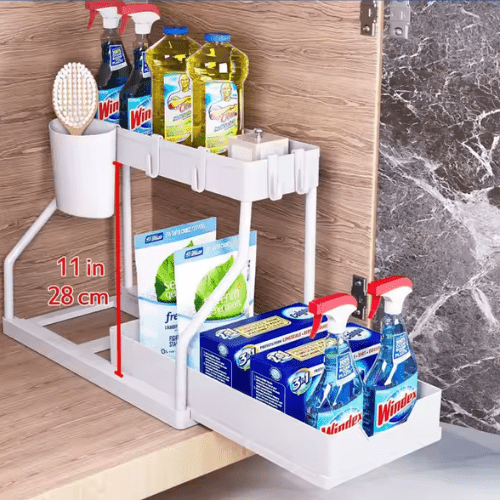 2-Tier Sliding Storage Rack - Mega Cart