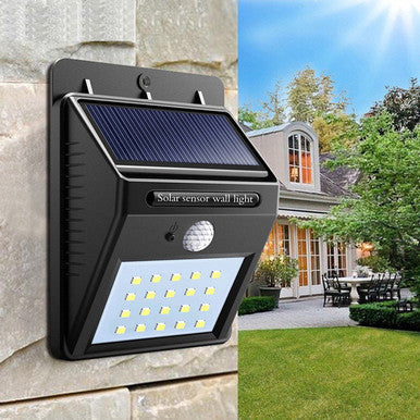 25 LED Solar Motion Sensor Wall Lights - IP65 Waterproof - Mega Cart