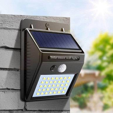 25 LED Solar Motion Sensor Wall Lights - IP65 Waterproof - Mega Cart