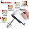 260W Hand Mixer with 7 Speeds and Stainless Steel Beaters - Mega Cart