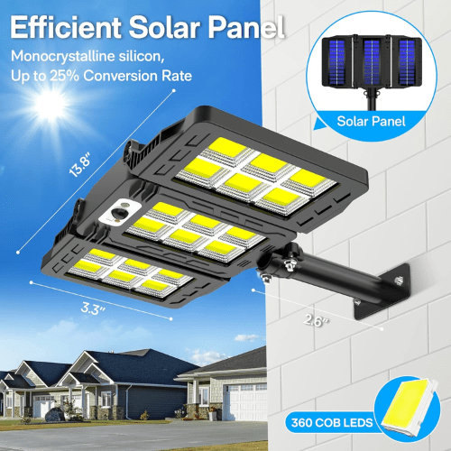 3 Heads Smart Solar Outdoor Light - Mega Cart