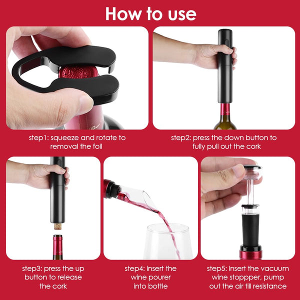 3 in 1 Electric Wine Opener Set - Mega Cart