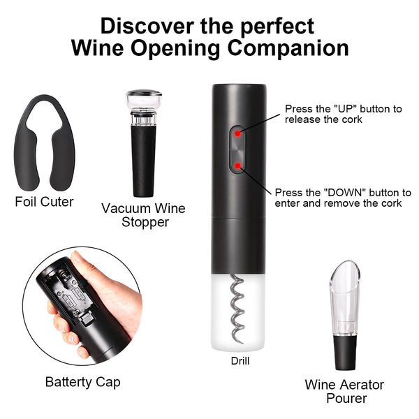 3 in 1 Electric Wine Opener Set - Mega Cart