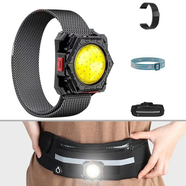 3-in-1 LED Headlamp with Waist and Wrist Mounting - Mega Cart