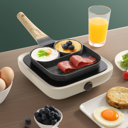 3-in-1 Non-Stick Breakfast Frying Pan - Mega Cart