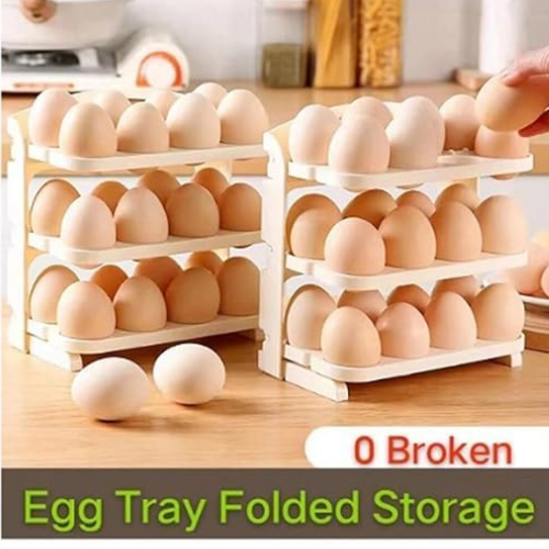 3 Layer Foldable Egg Storage Box - Mega Cart