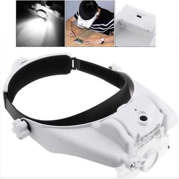 3 LED Helmet Magnifier for Crafts and Repairs - Mega Cart
