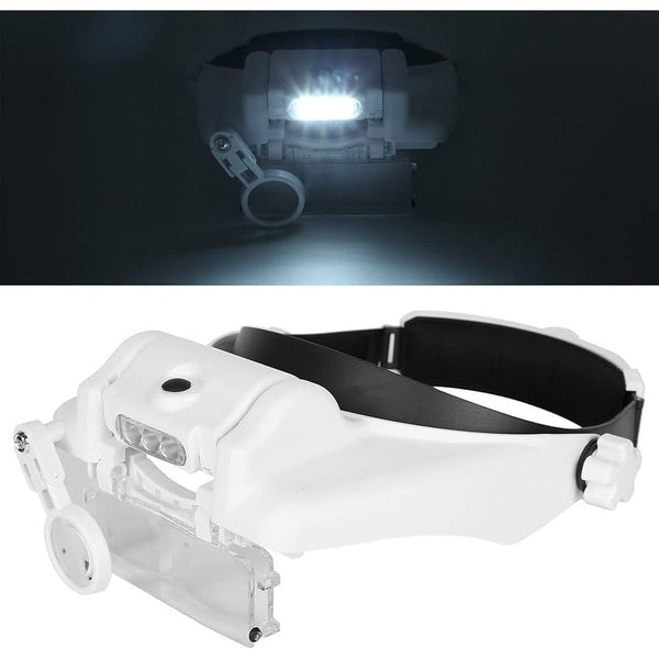 3 LED Helmet Magnifier for Crafts and Repairs - Mega Cart