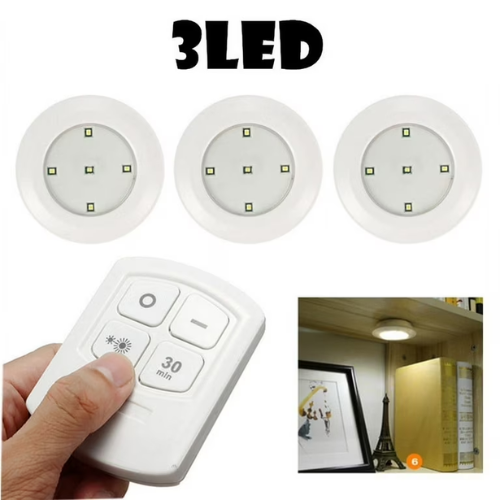 3 Piece LED Wall Lamp With Remote Control - Mega Cart