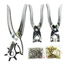 3 Pieces Leather Hole Punch & Grommet Setting Tool Kit - Mega Cart