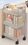 3-Tier Clear Acrylic Trolley Organiser with Wheels - Mega Cart