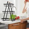3-Tier Fruit Storage Basket Stand With Handle - Mega Cart