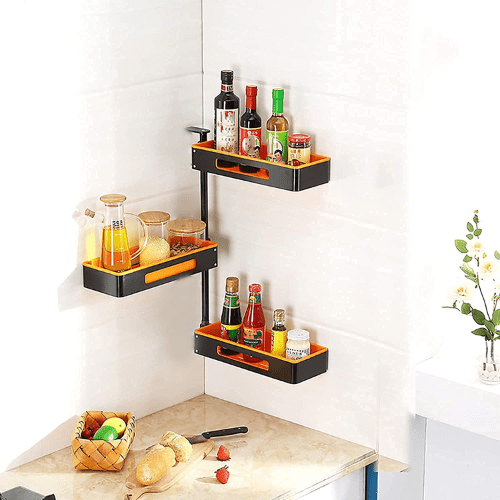 3-Tier Rotating Corner Shelves - Mega Cart