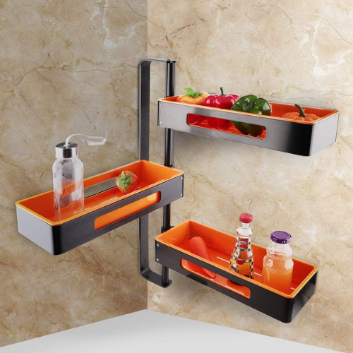 3-Tier Rotating Corner Shelves - Mega Cart