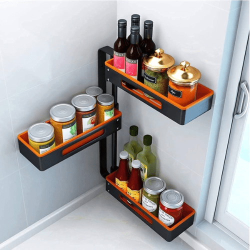 3-Tier Rotating Corner Shelves - Mega Cart